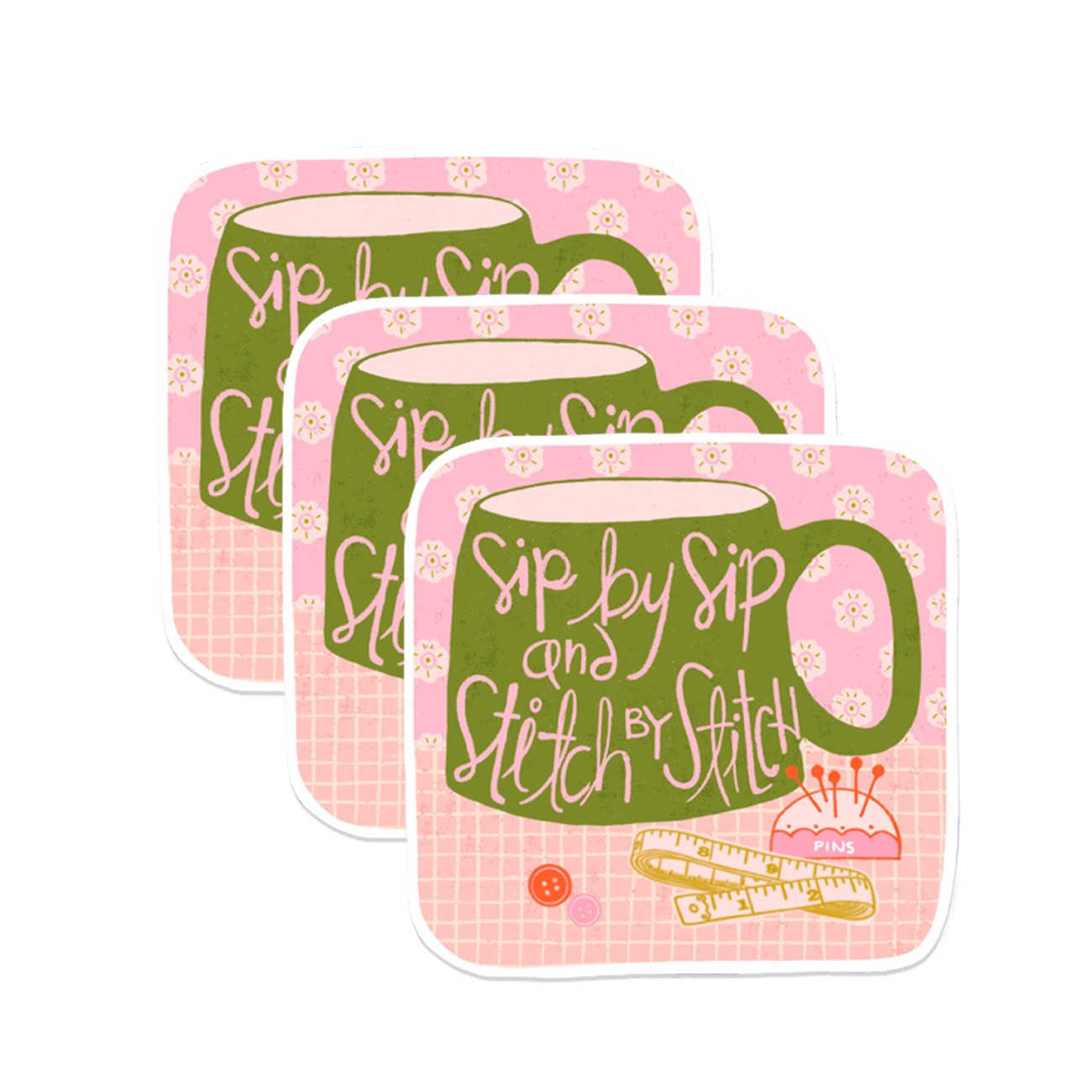 Stitch by Stitch Sticker 3pk