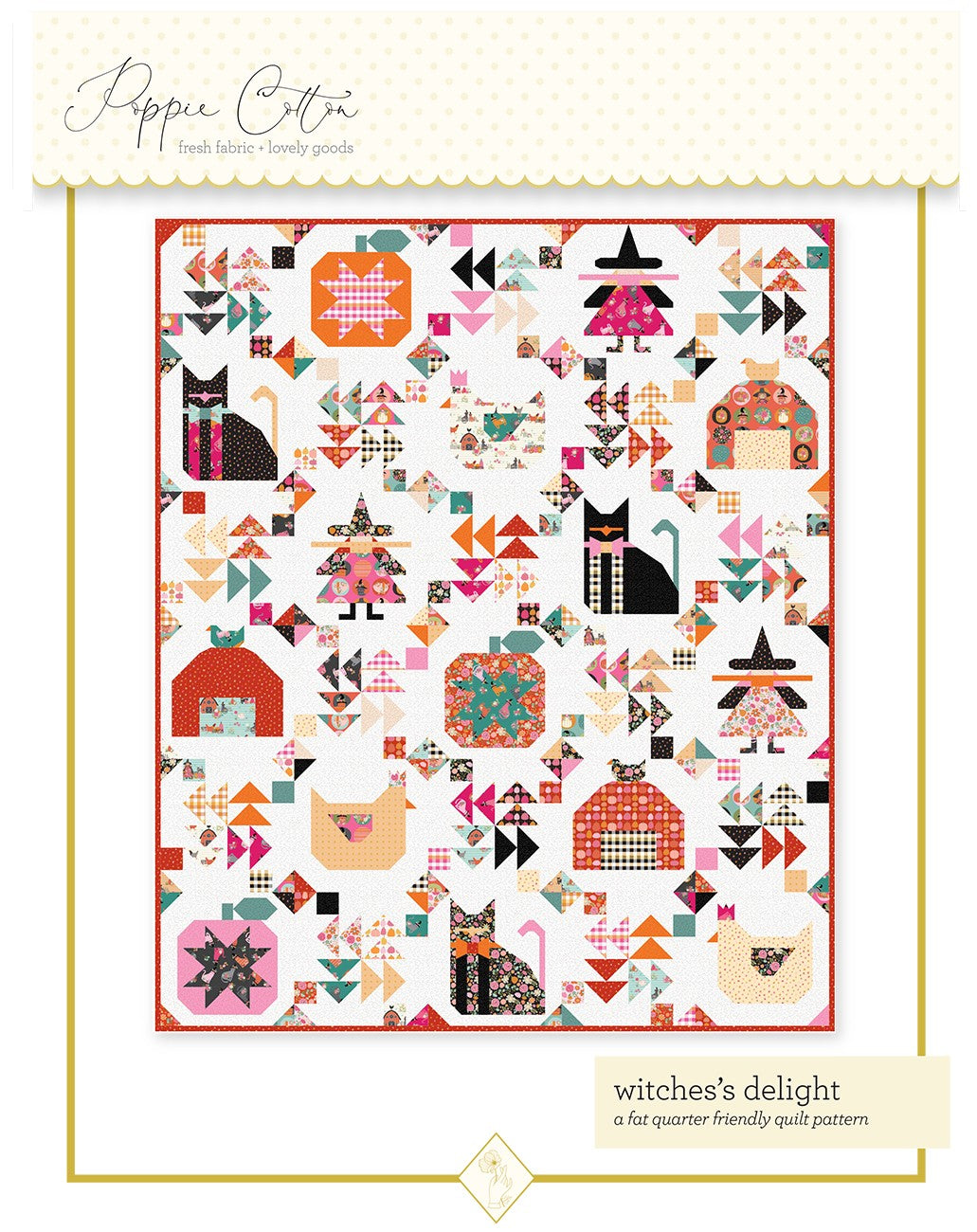 Quilt Pattern Sweet Halloween Witches Delight