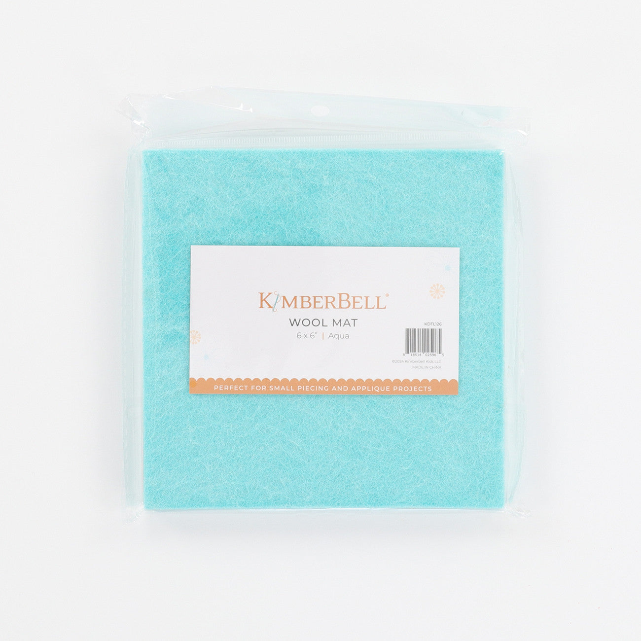 Wool Mat Aqua 6in x 6in
