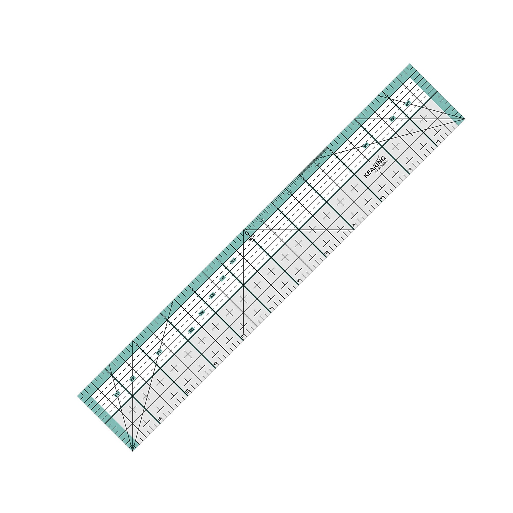 Patchwork Quilting Ruler with Metal Cutting Edge 2in x 12in