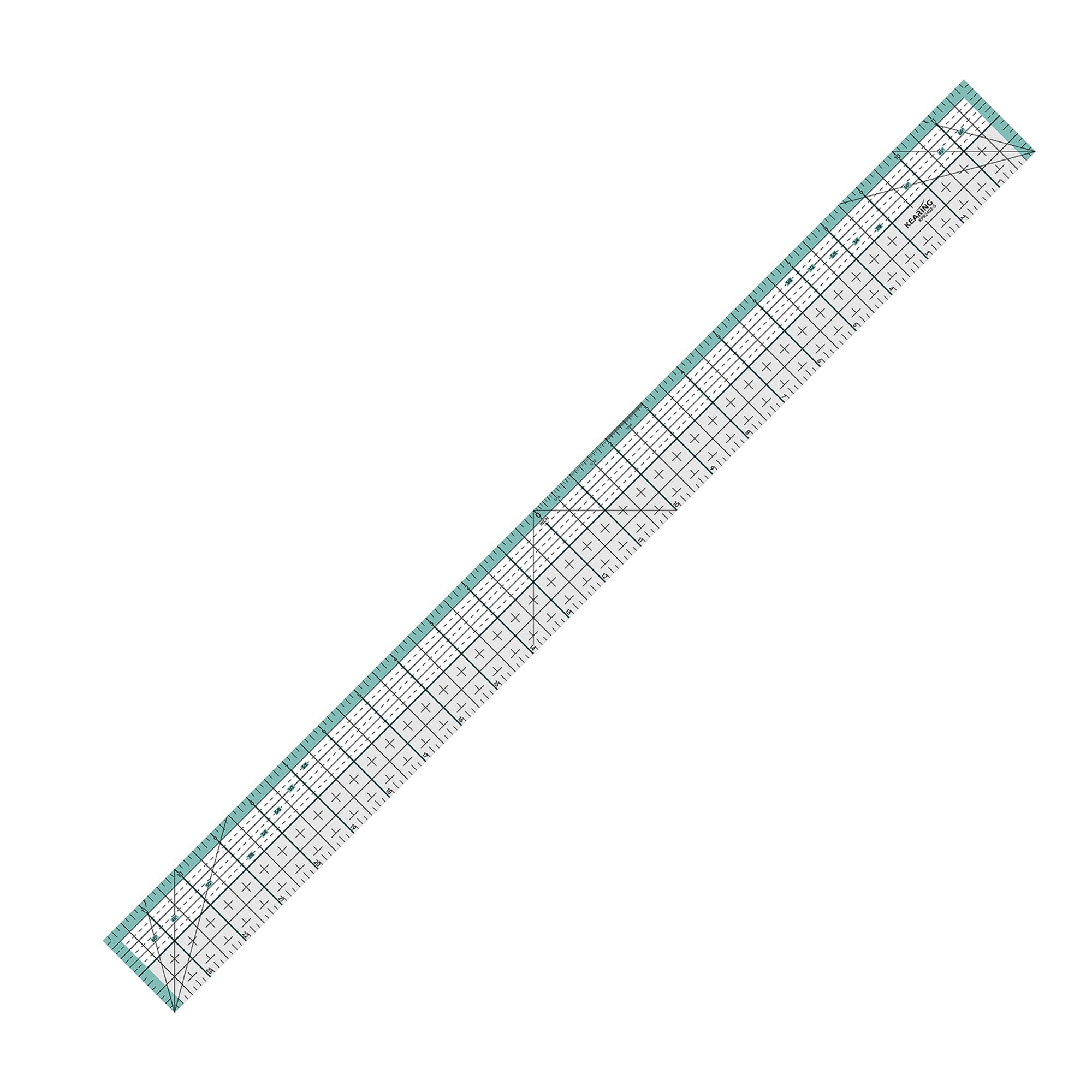 Patchwork Quilting Ruler with Metal Cutting Edge 2in x 24in