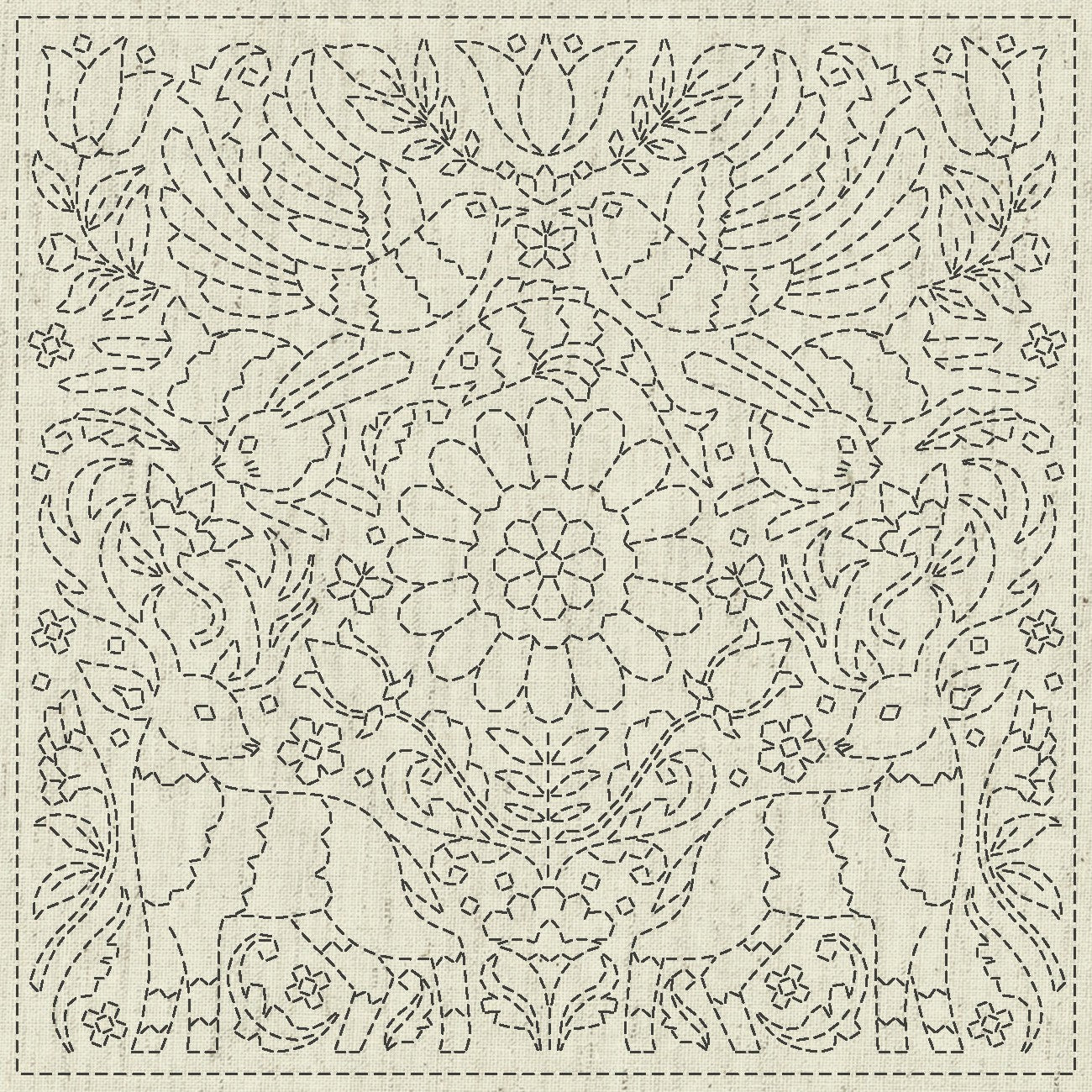Sashiko Cloth Good News