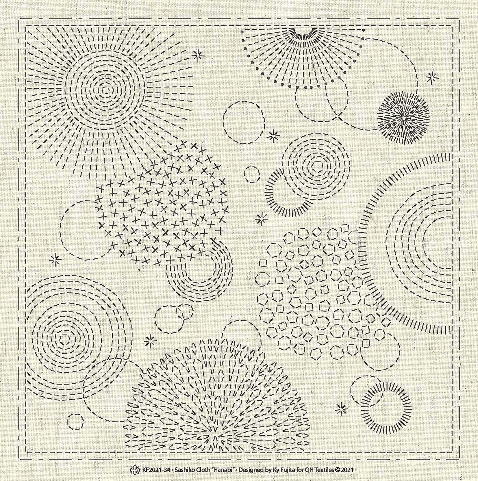 Sashiko Cloth Hanabi