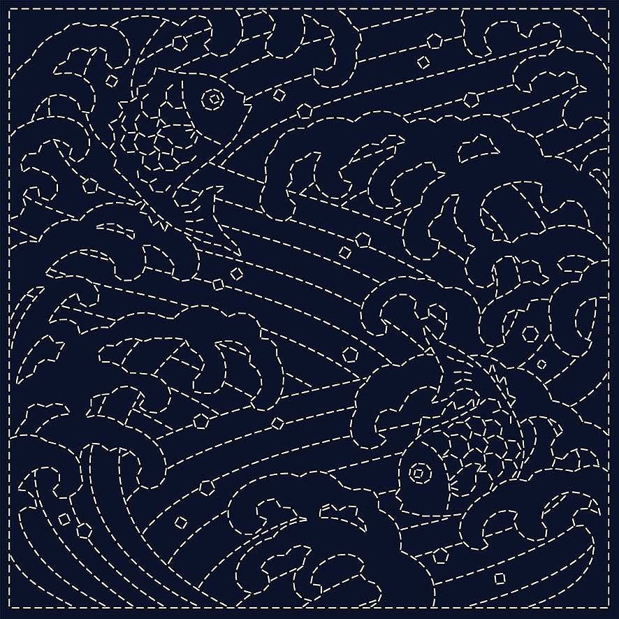 Sashiko Cloth Ara-Nami 2