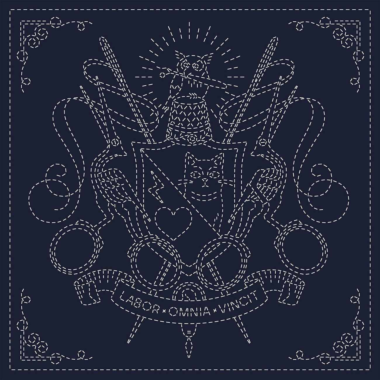 Sashiko Cloth Coat Of Arms