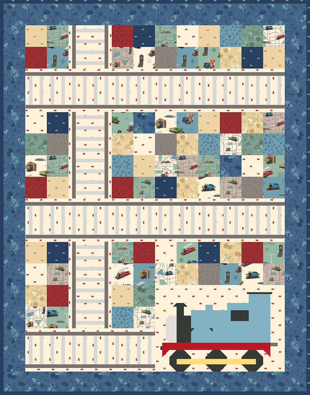 Thomas & Friends™ 80th Anniversary Thomas the Tank Railway Quilt Kit