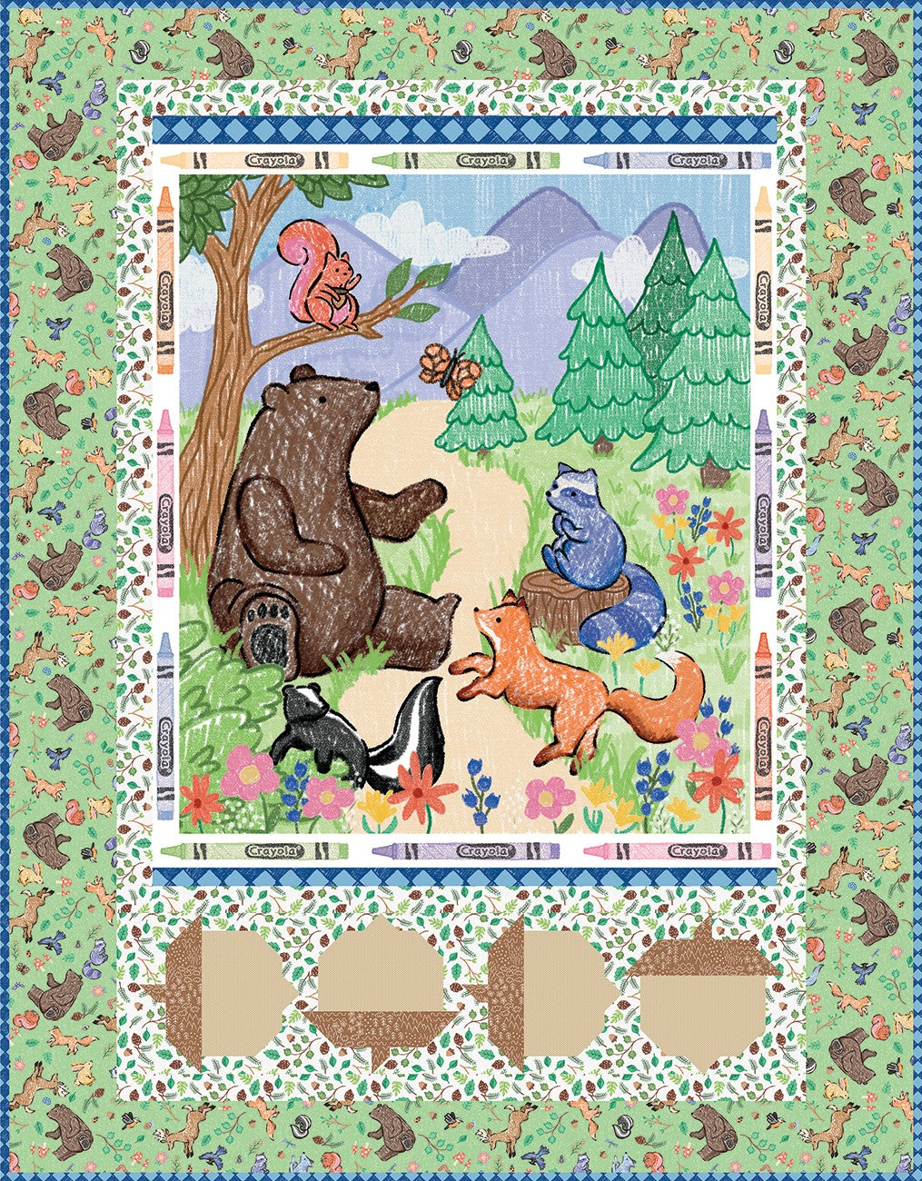 Colorful Critters Panel Quilt Kit - Colorful Critters