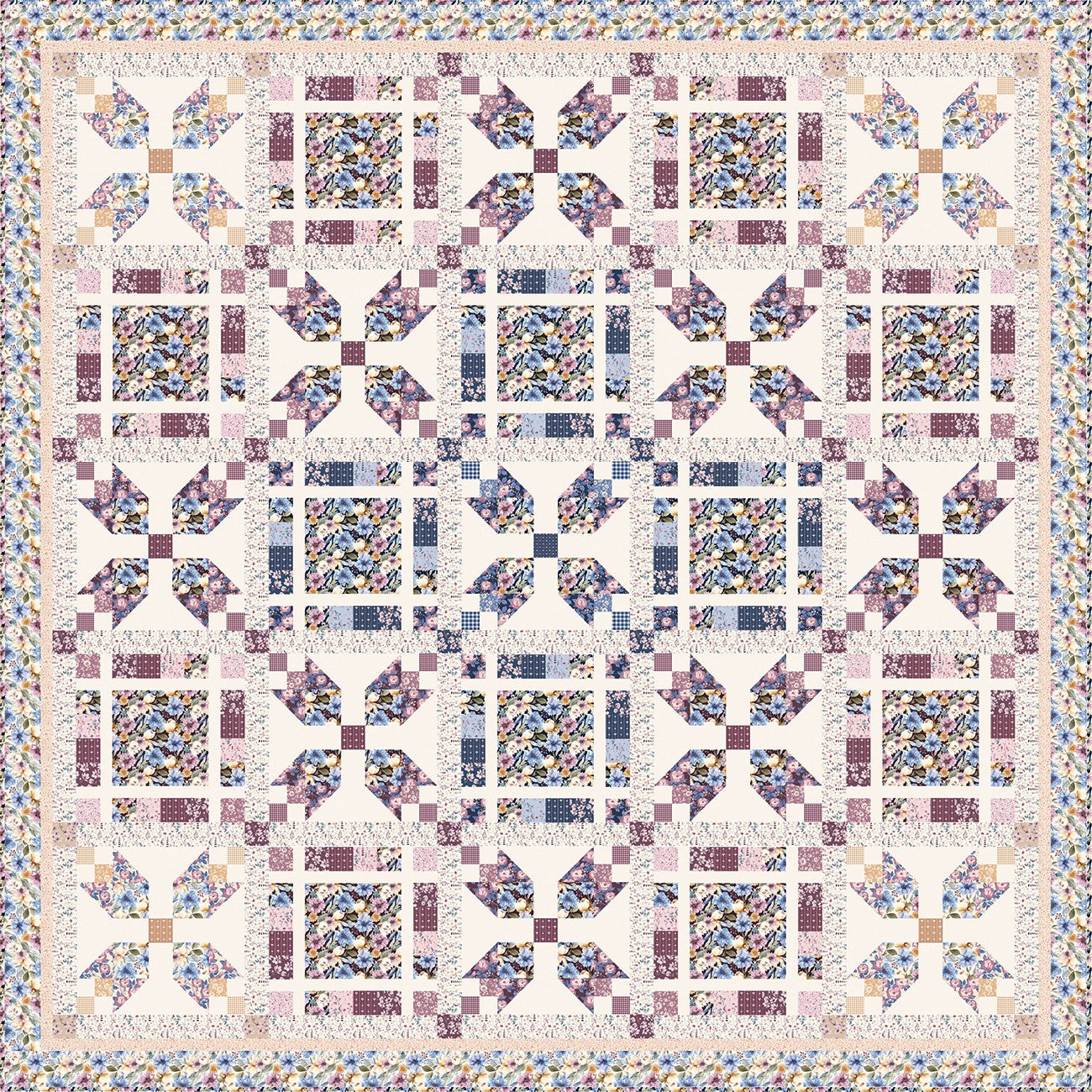 Twilight Tulips Quilt Kit