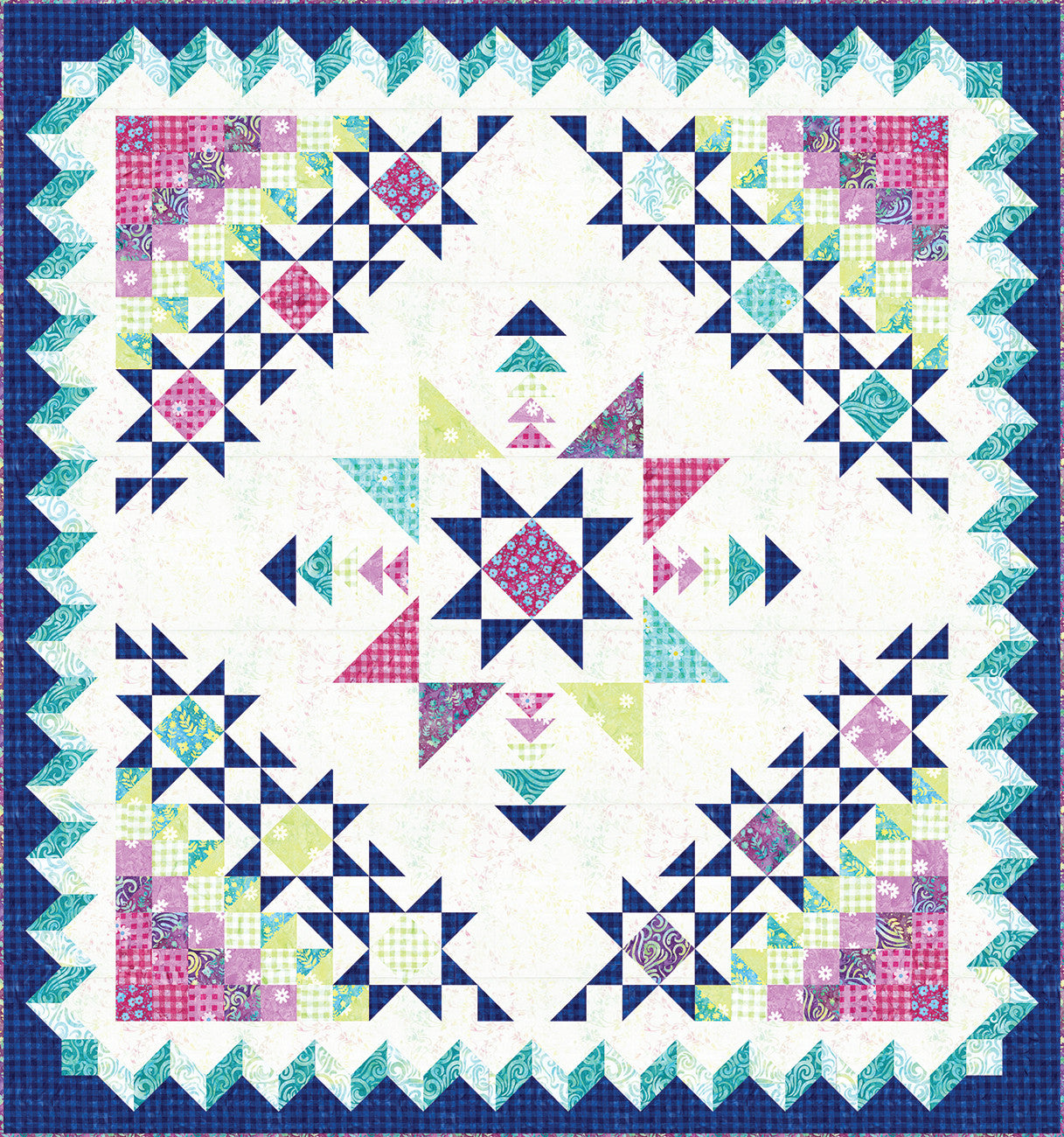 Rainbow Sparkles Quilt Kit (featuring Daisy Dots)