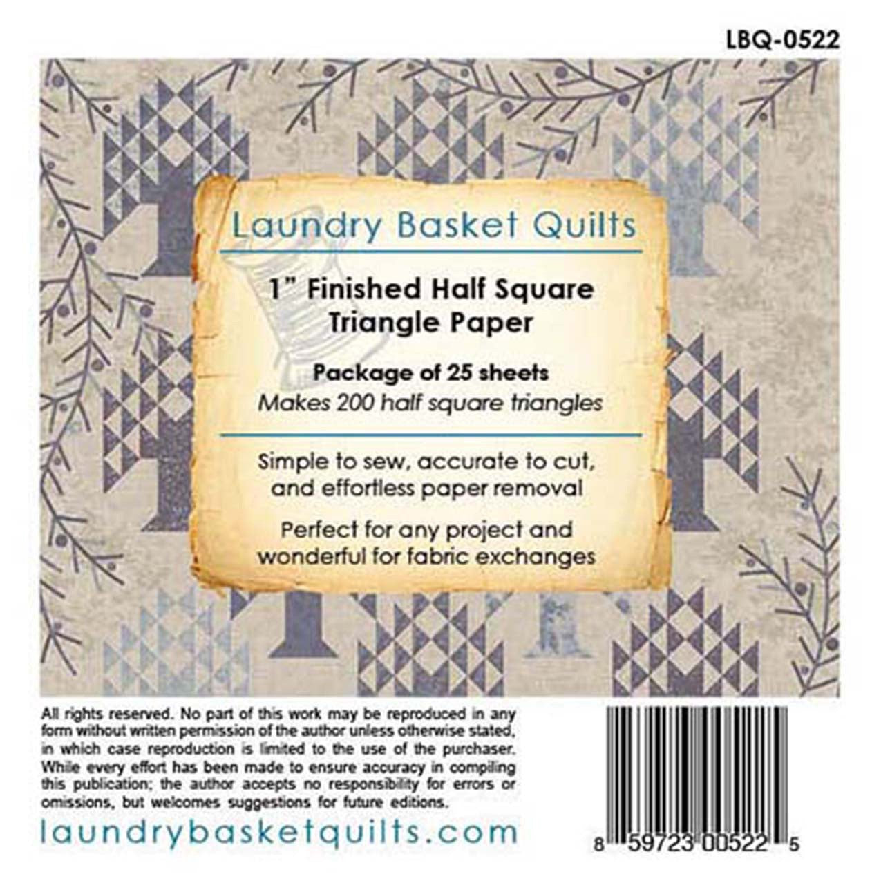 Triangle Paper 1in for Charm Pack