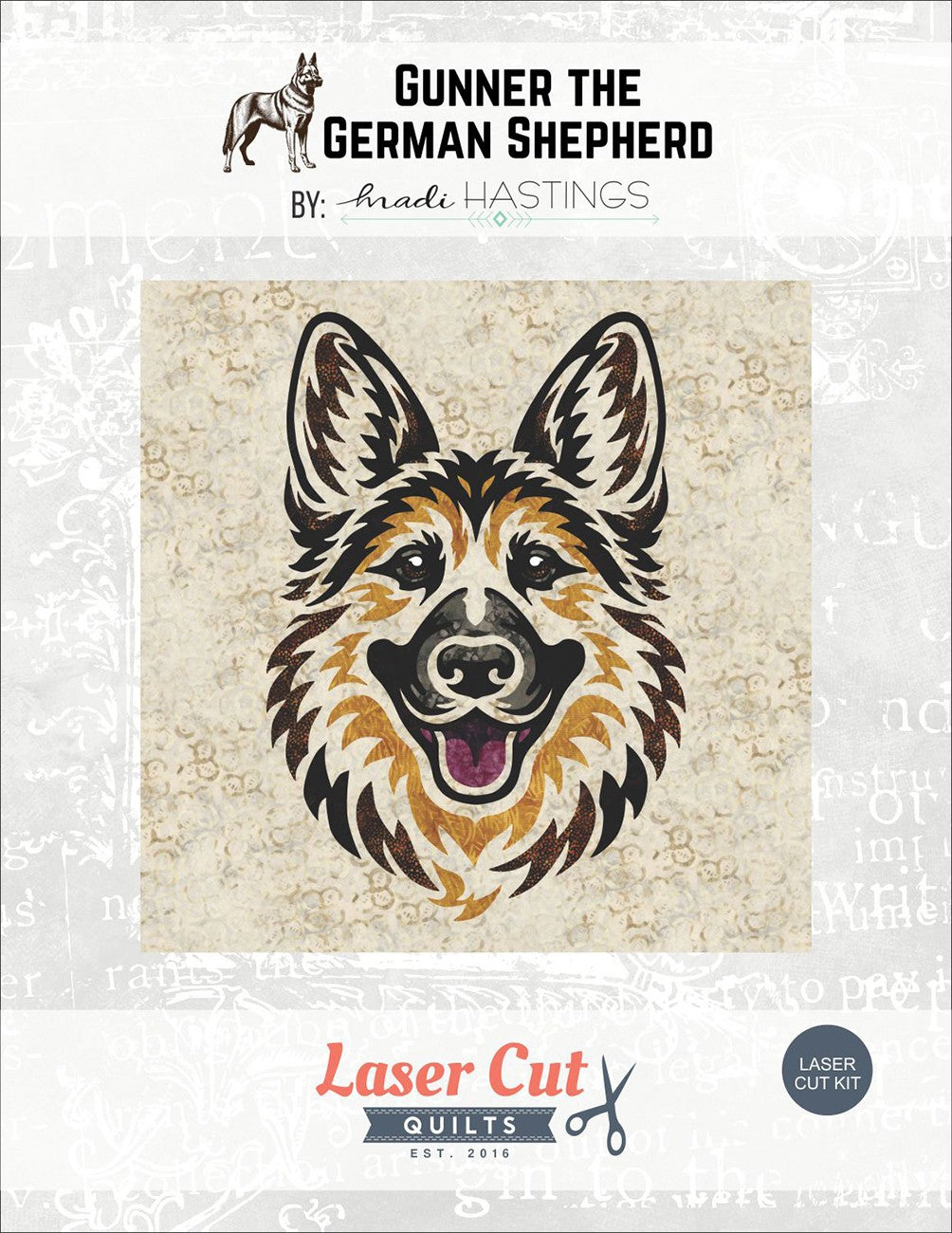 Laser-cut Kit: Gunner the German Shepherd