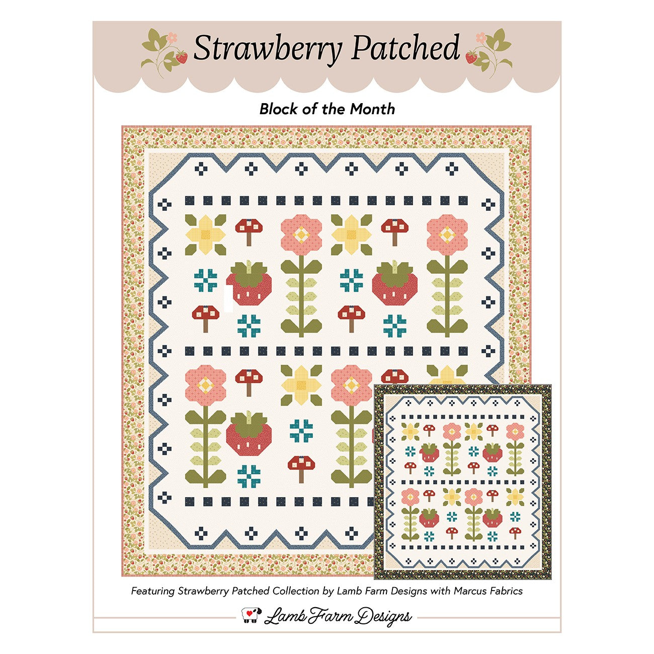Strawberry Patched BOM Pattern