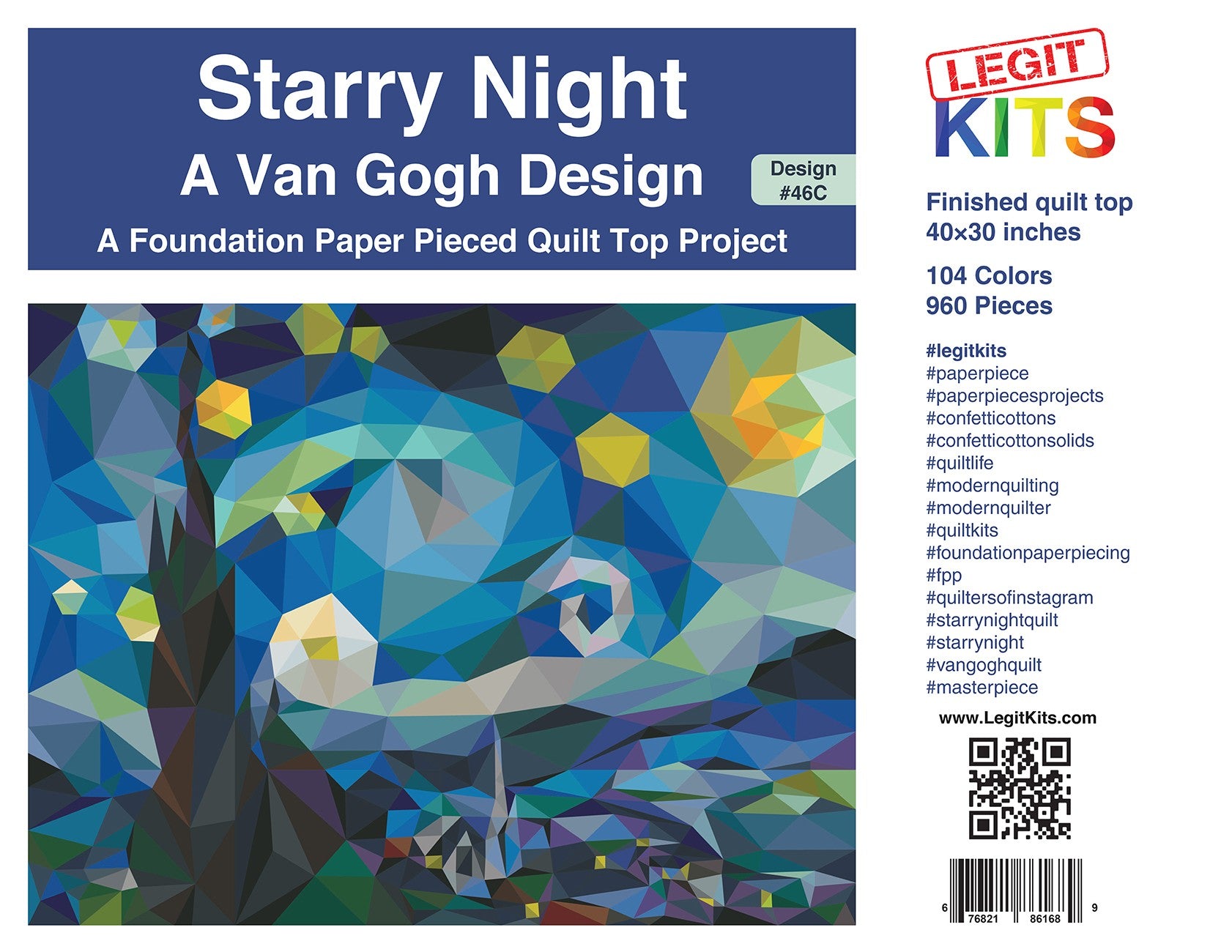Starry Night in Confetti Cotton