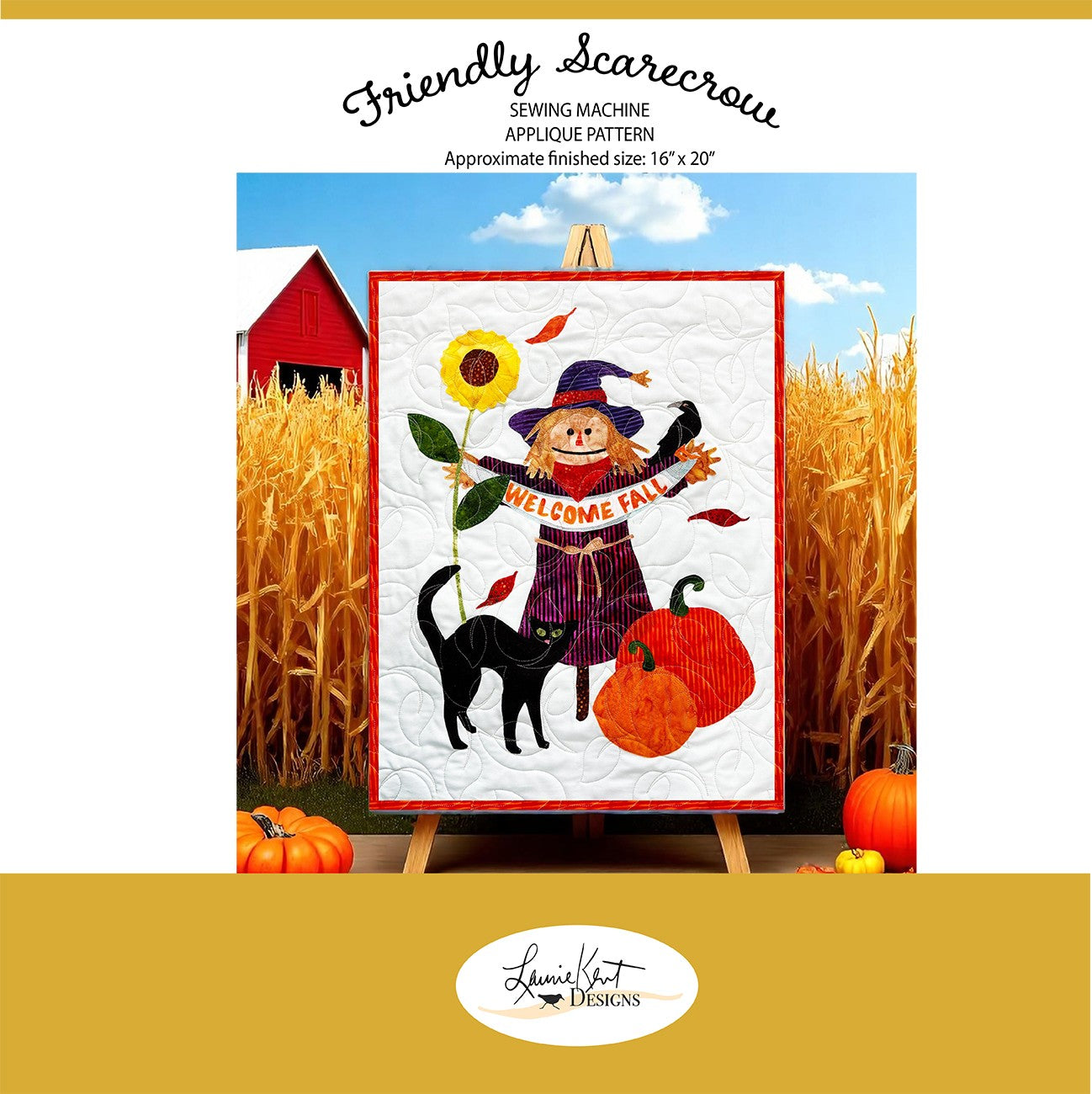 Friendly Sacrcrow - Sewing Applique Pattern