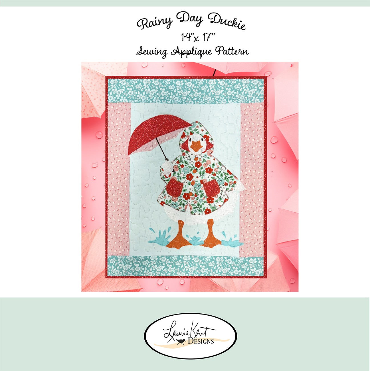 Rainy Day Duckie Sewing Applique Pattern