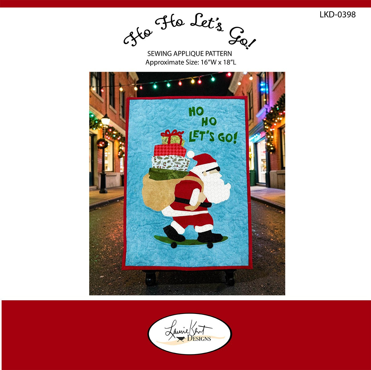 Ho Ho Let's Go! - Sewing Applique Pattern