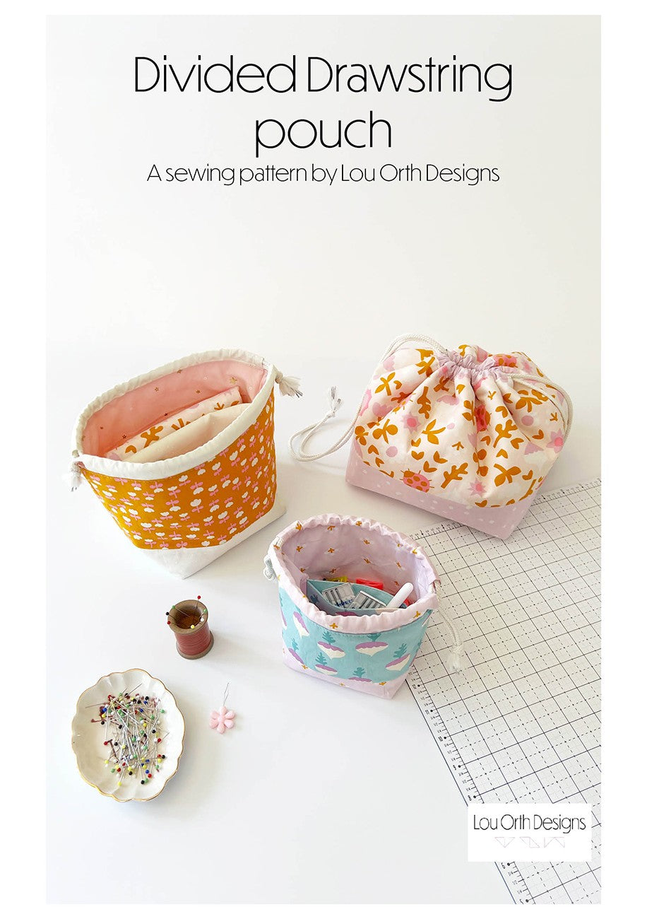 Divided Drawstring Pouch Pattern