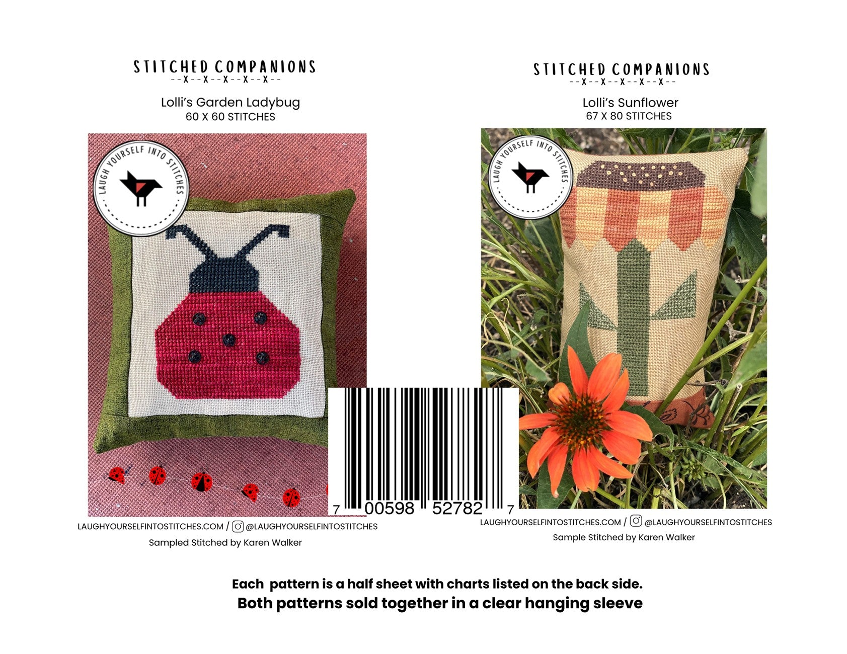 Stitched Companions Lolli's Garden Ladybug and Lolli's Sunflower