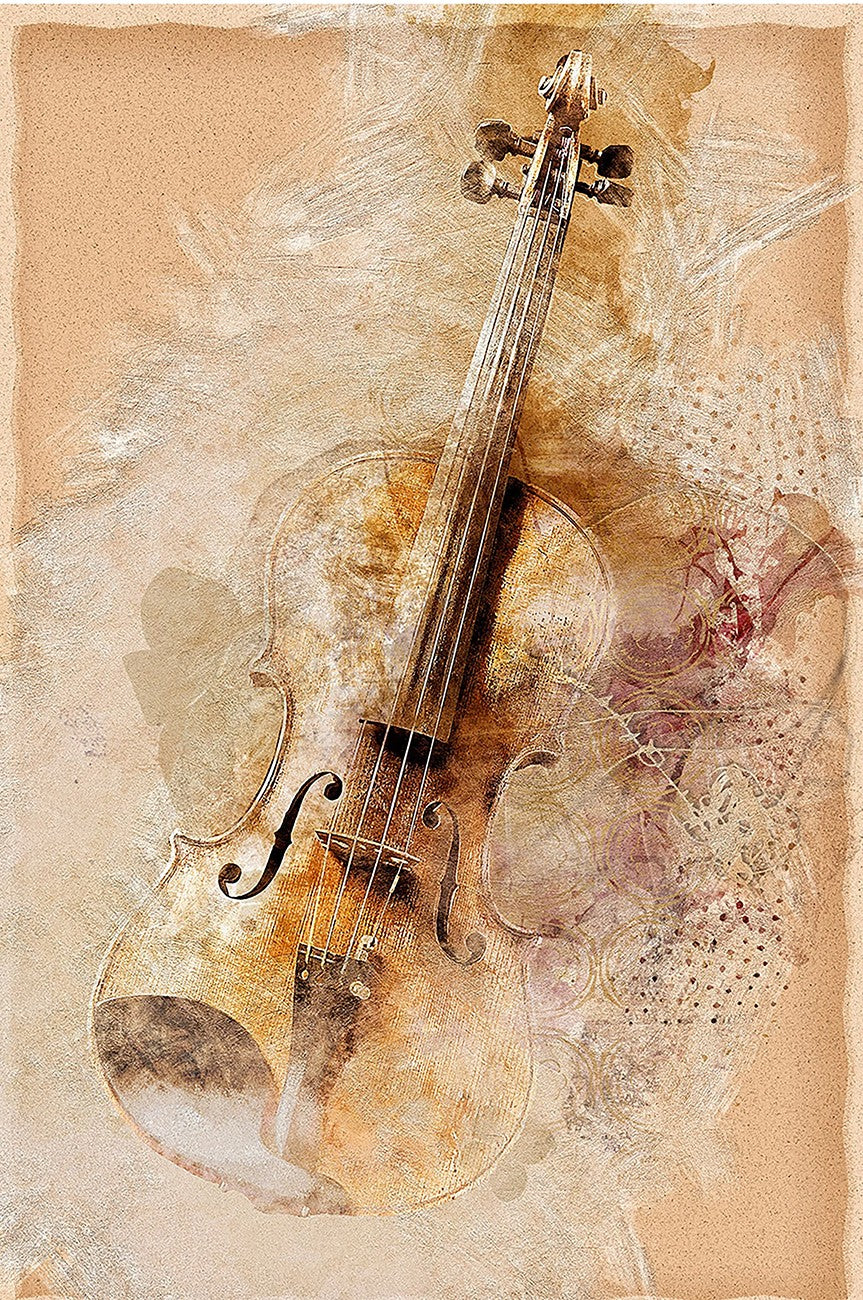 Violin Panel 12.5in x 18.5in
