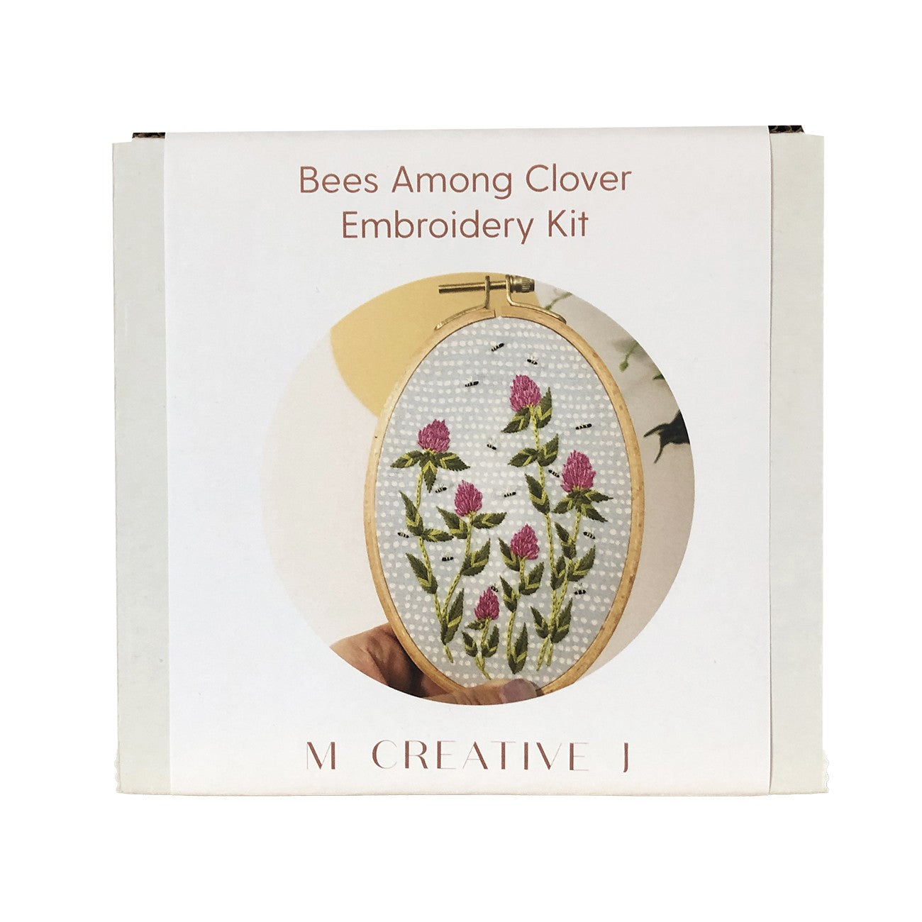 Bees Among Clover Embroidery Kit