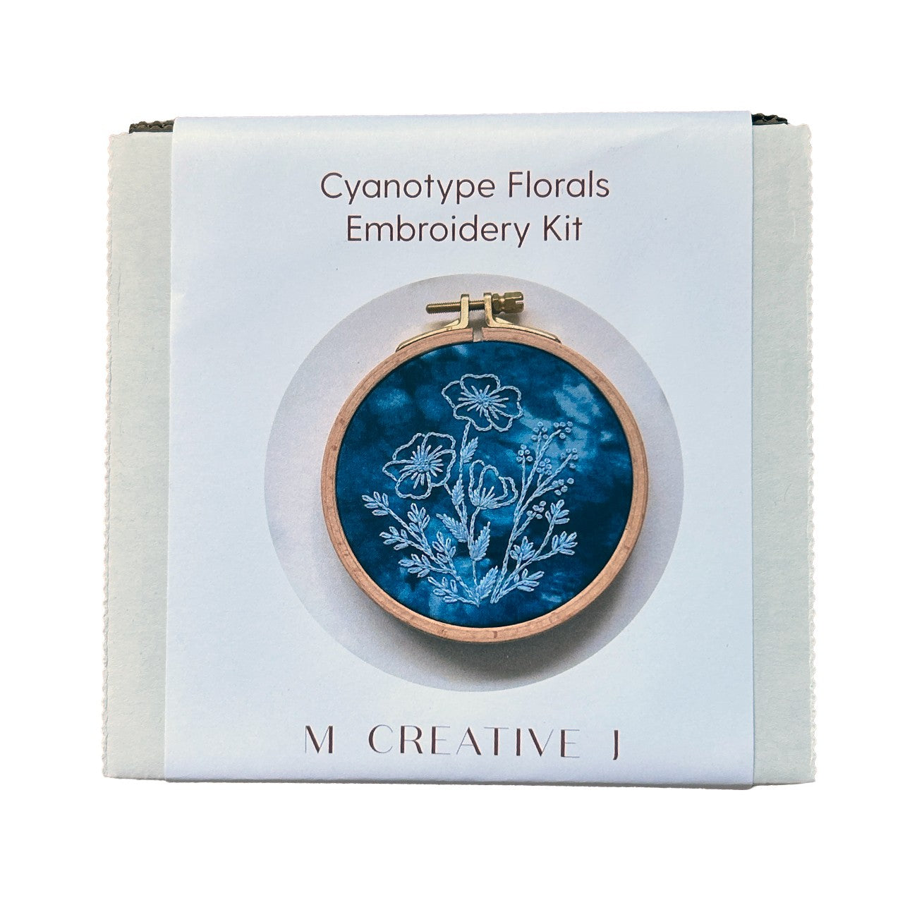 Cyanotype Florals Embroidery Kit