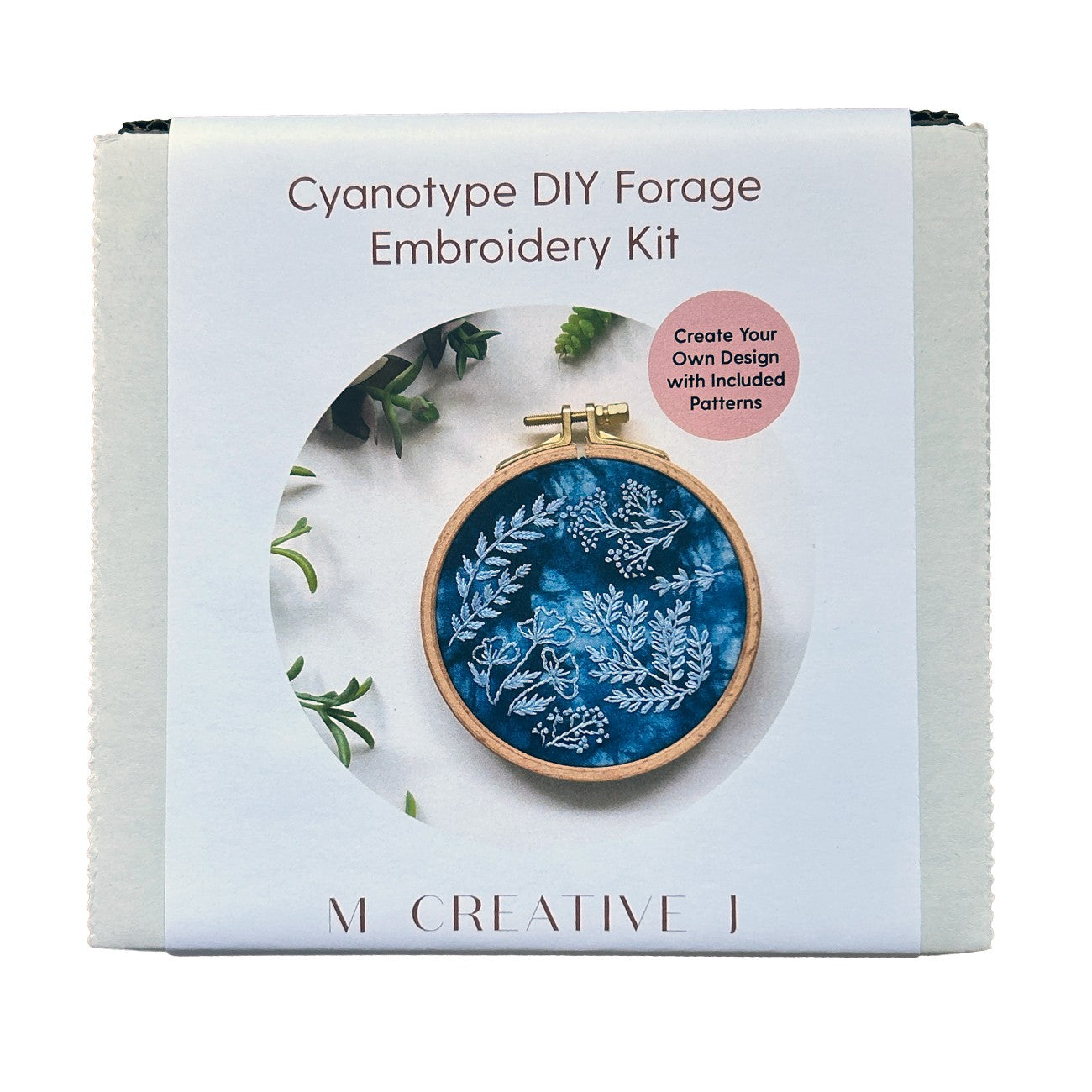 Cyanotype DIY Forage Embroidery Kit