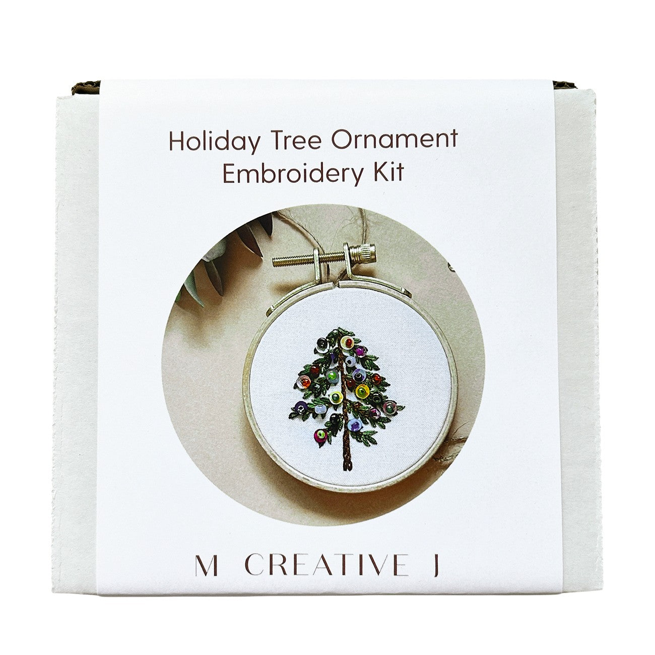 Holiday Tree Ornament Embroidery Kit