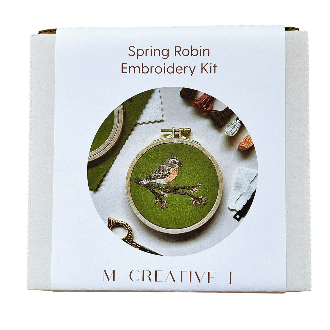 Spring Robin Embroidery Kit