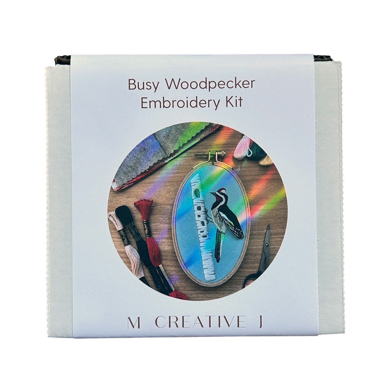 Busy Woodpecker Embroidery Kit