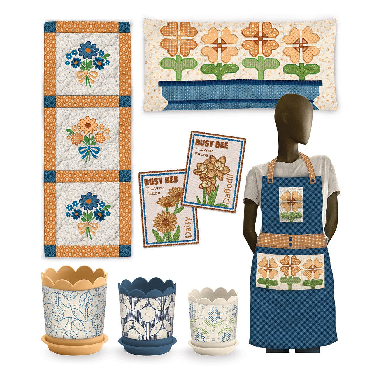 Garden Accents by Lori Holt - Machine Embroidery USB
