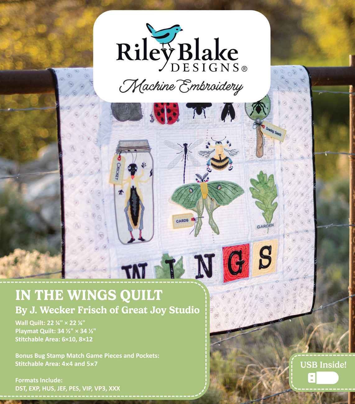 In The Wings Quilt Projects - Machine Embroidery USB