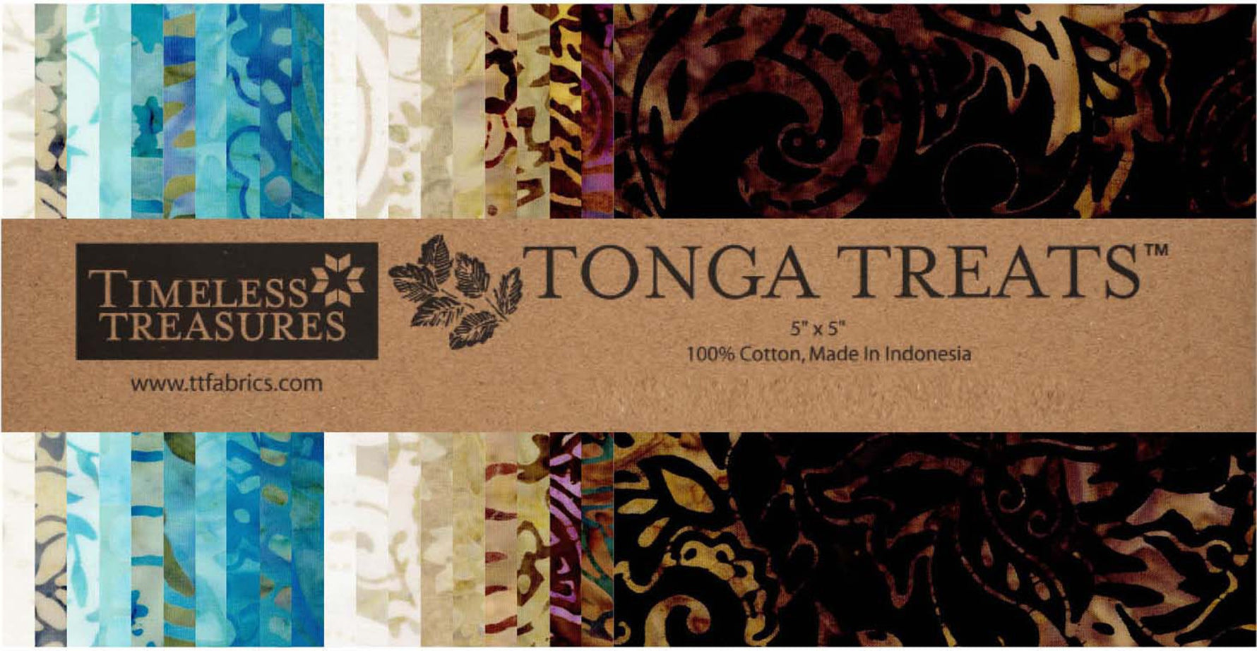 5in Squares Tonga Batik Cabo, 42pcs/bundle