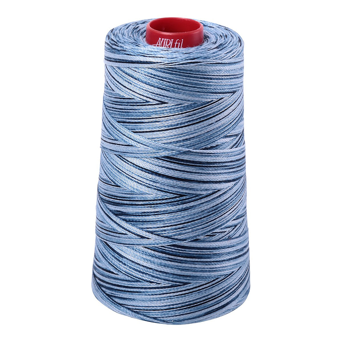 Mako Cotton Embroidery Thread 12wt 1931yd Variegated Stonewash Blues