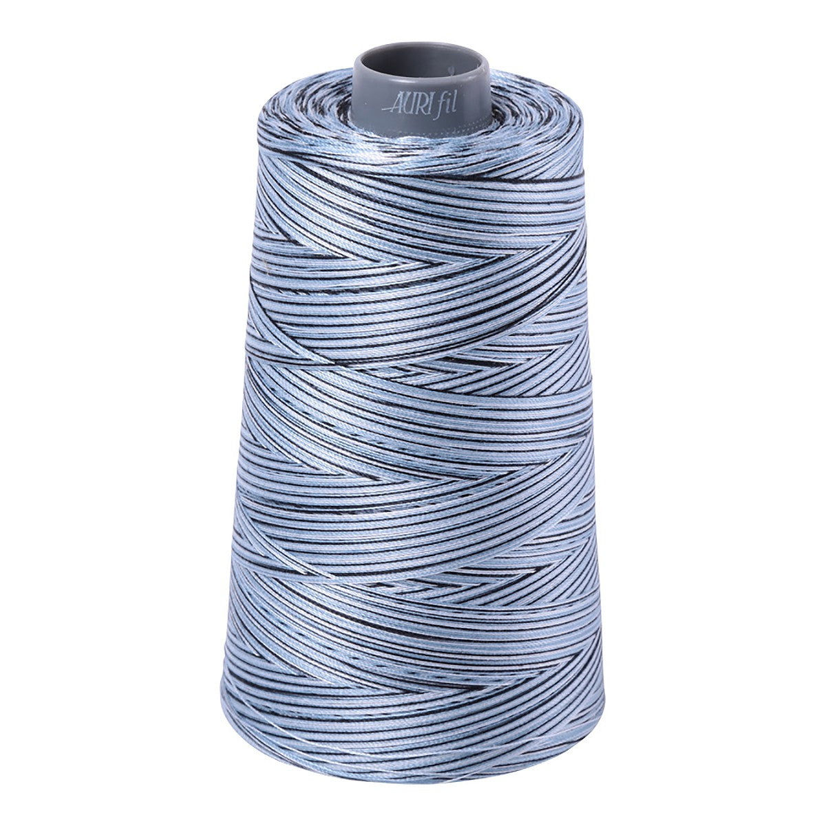 Mako Cotton Embroidery Thread 28wt 3609yds Variegated Stonewash Blues