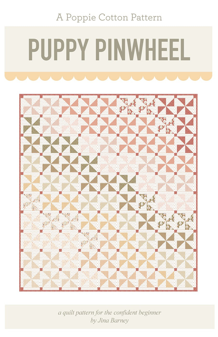 Quilt Pattern Puppy Pinwheel