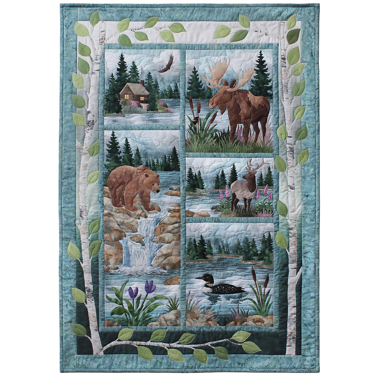 Among the Birches Kit 34 3/4in x 47 3/4in, binding & pattern set included