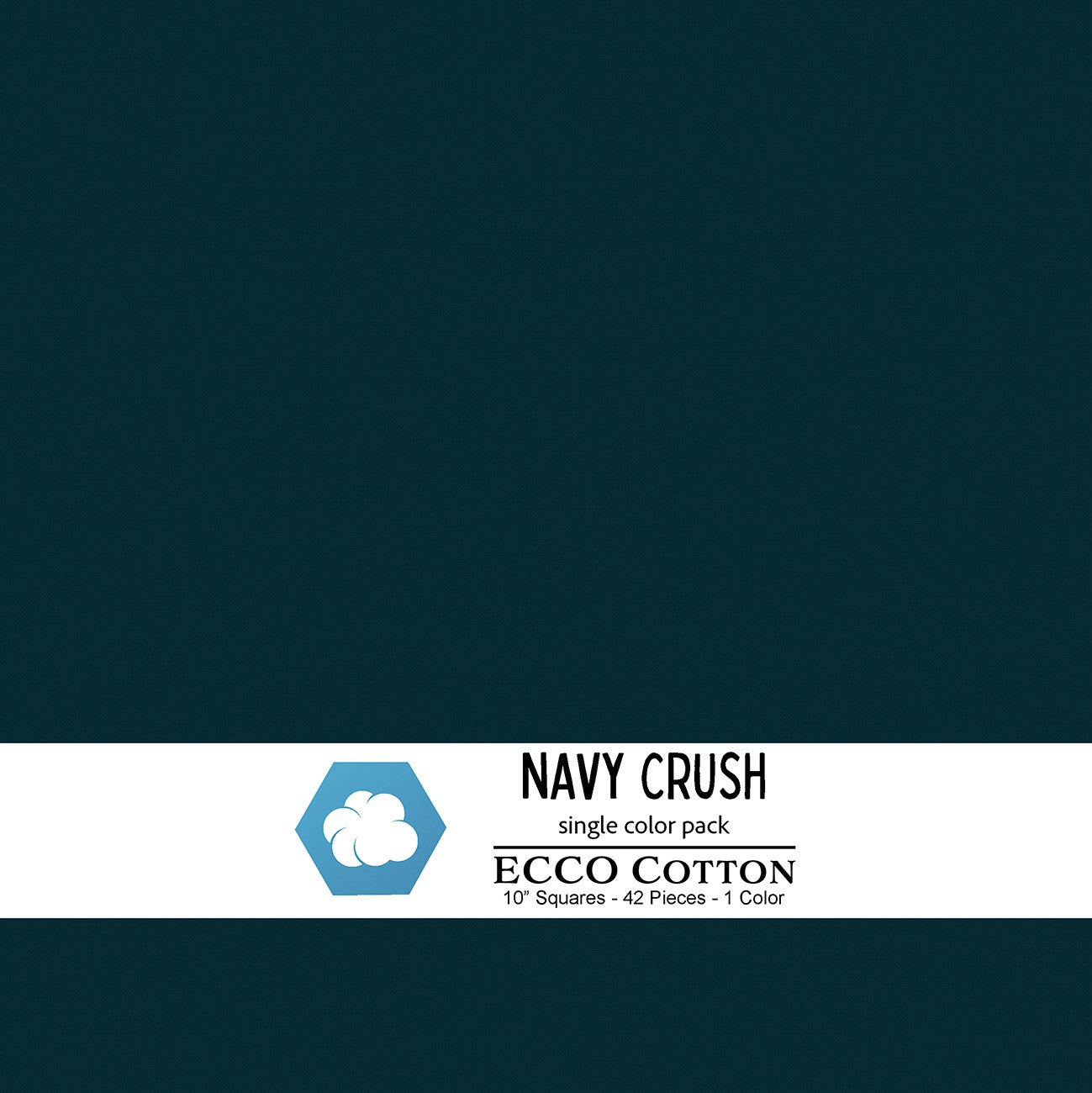 10in Squares Navy Crush 42pcs, 2-4 Pieces of Each Print