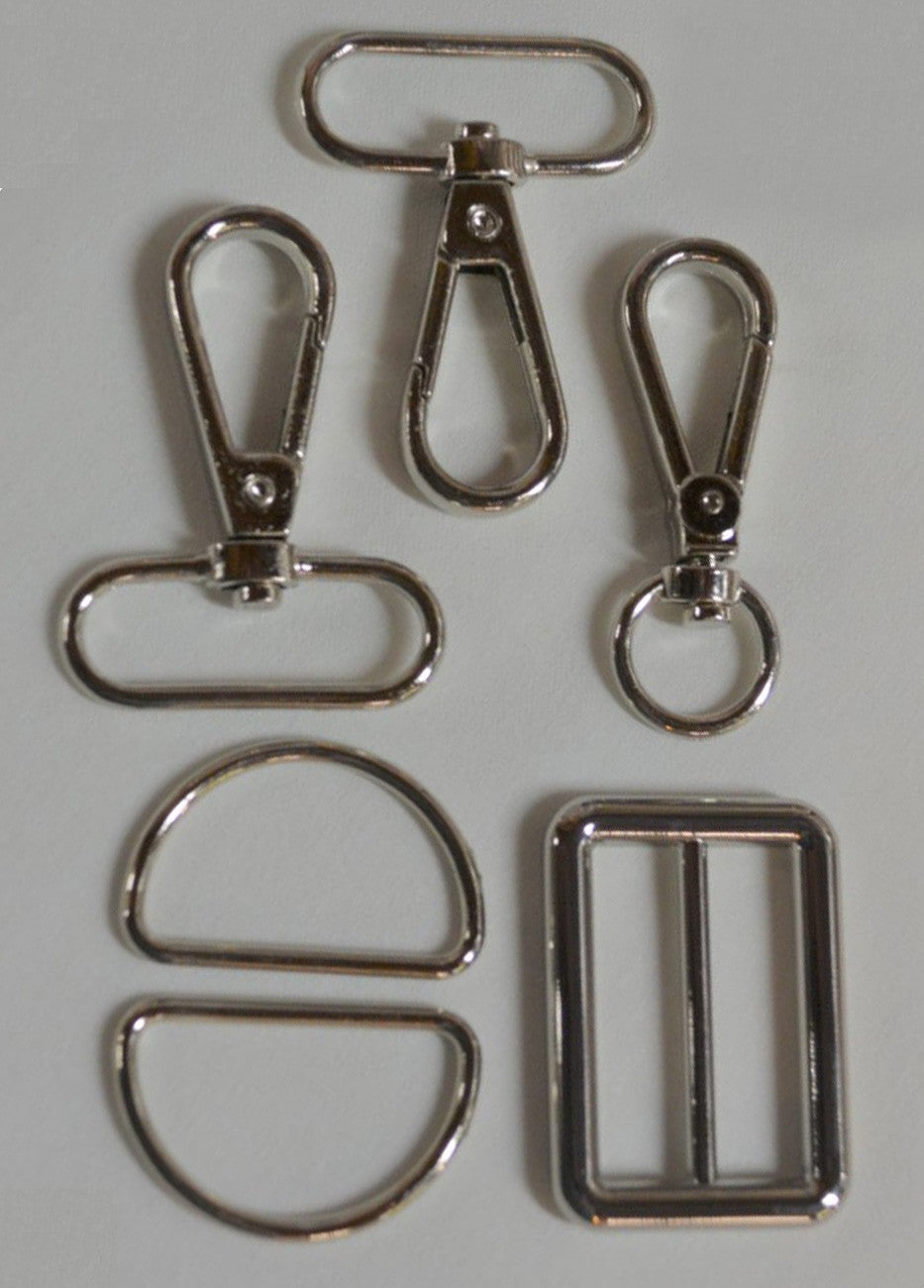 1-1/4in Bag Strap Hardware Silver