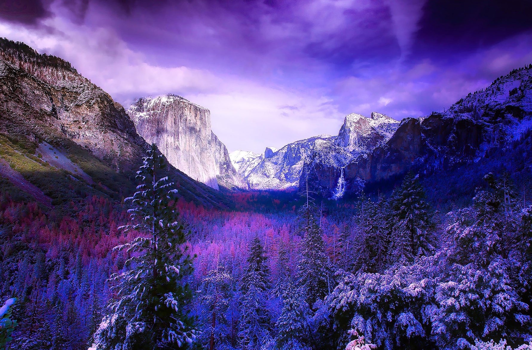 Yosemite in Winter Panel 27.5in x 18in