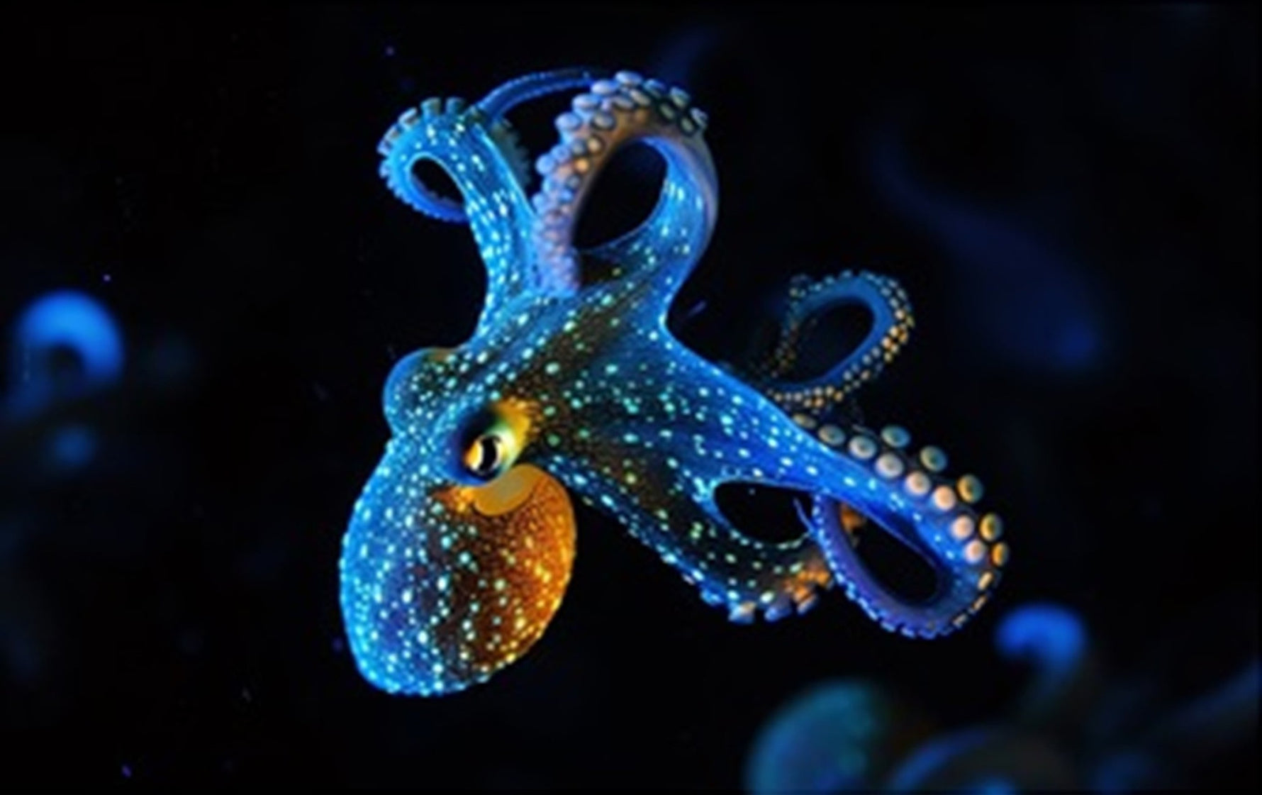 Blue Octopus Panel 20.5in x 17in