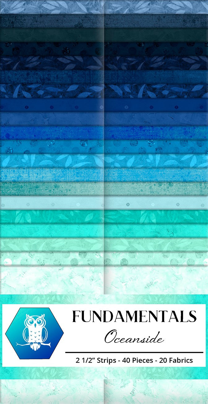 2.5in Strips Oceanside 40pcs 2pcs of Each Print