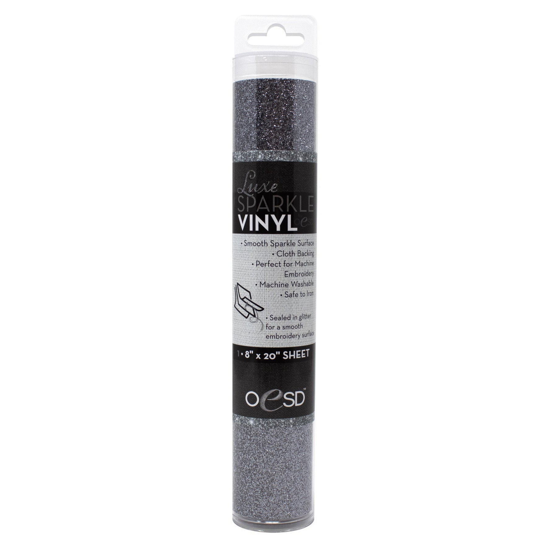 Luxe Sparkle Vinyl 8in x 20in Steel Gray