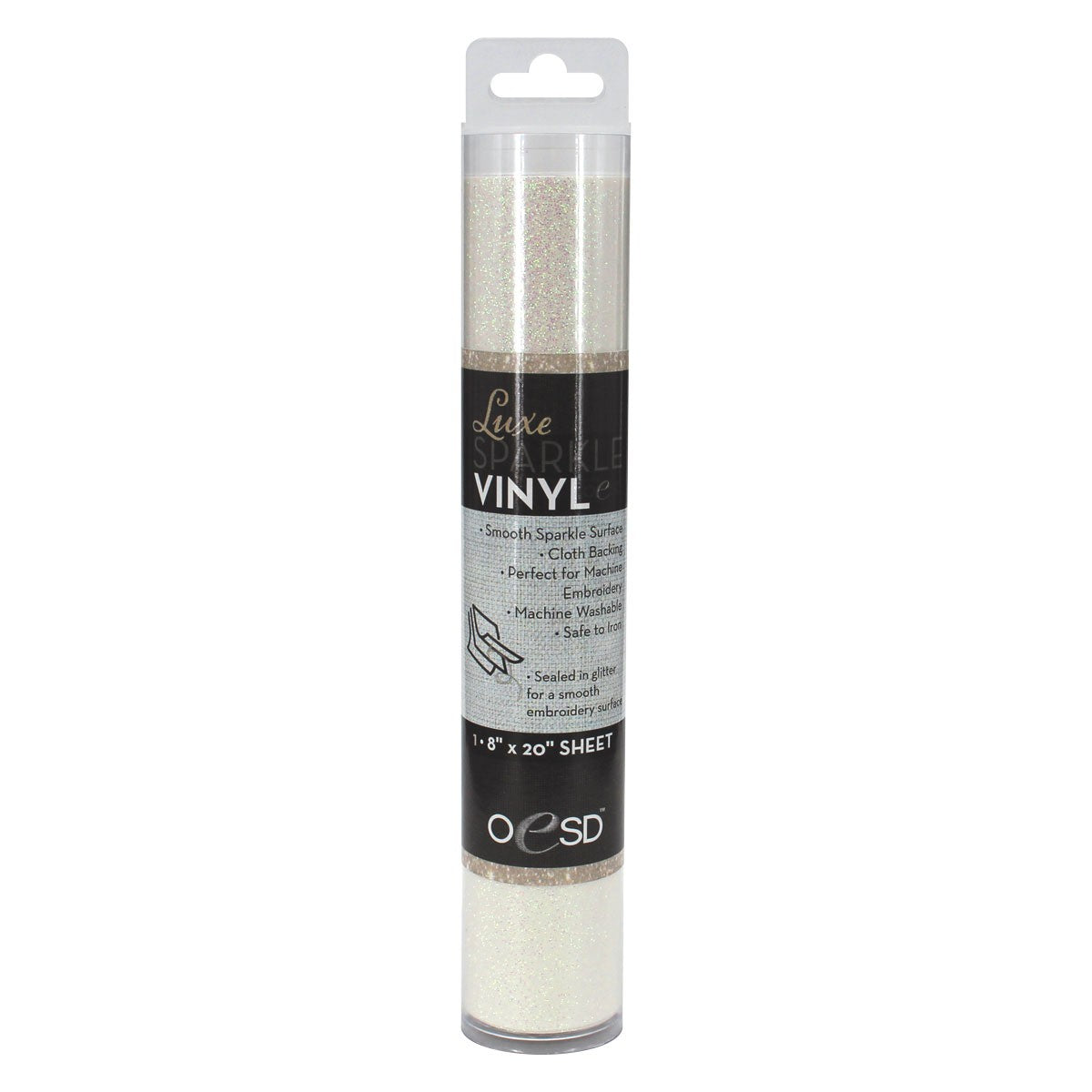 Sparkle Vinyl 8in x 20in White
