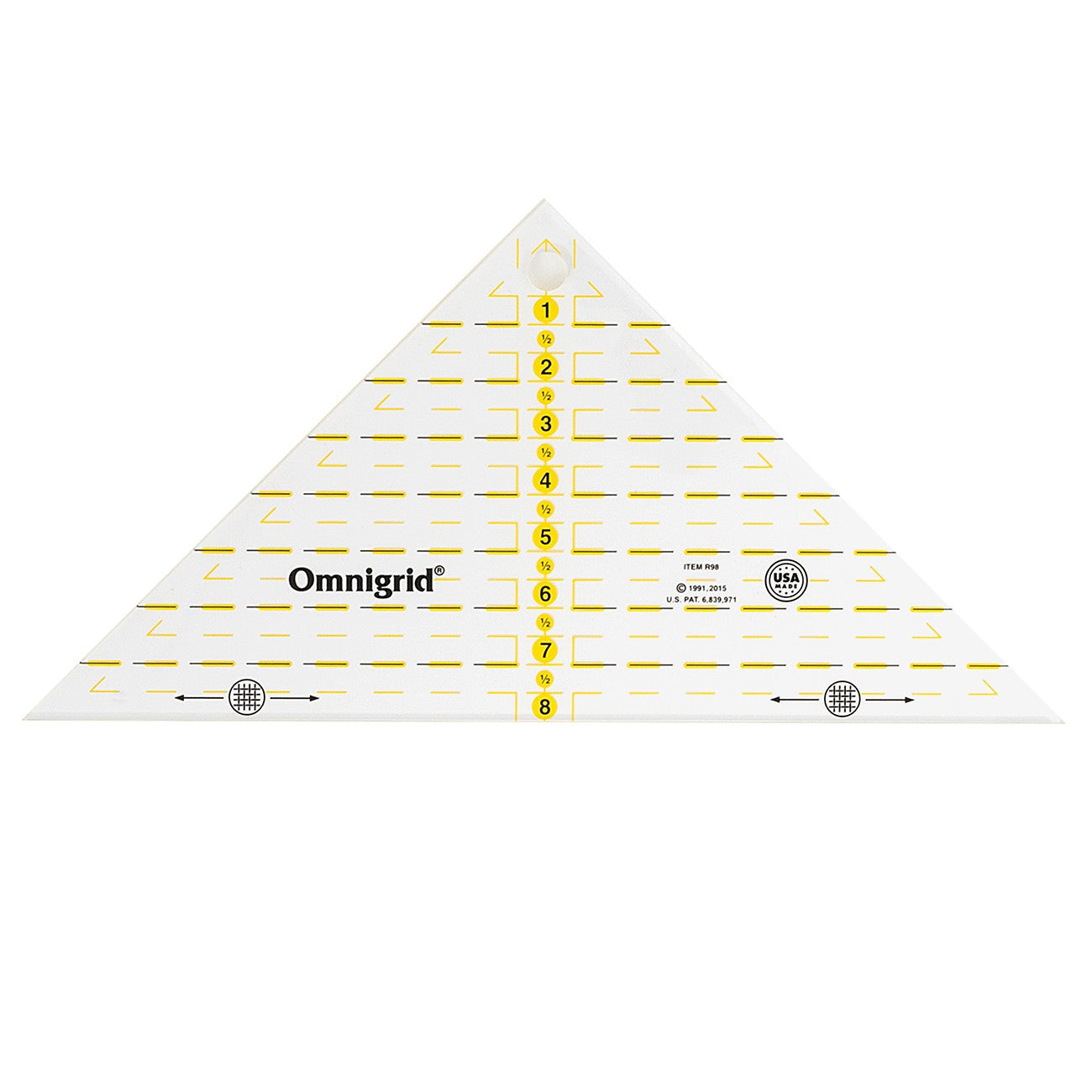 Omnigrid Ruler Right Triangle Up To 8in Square