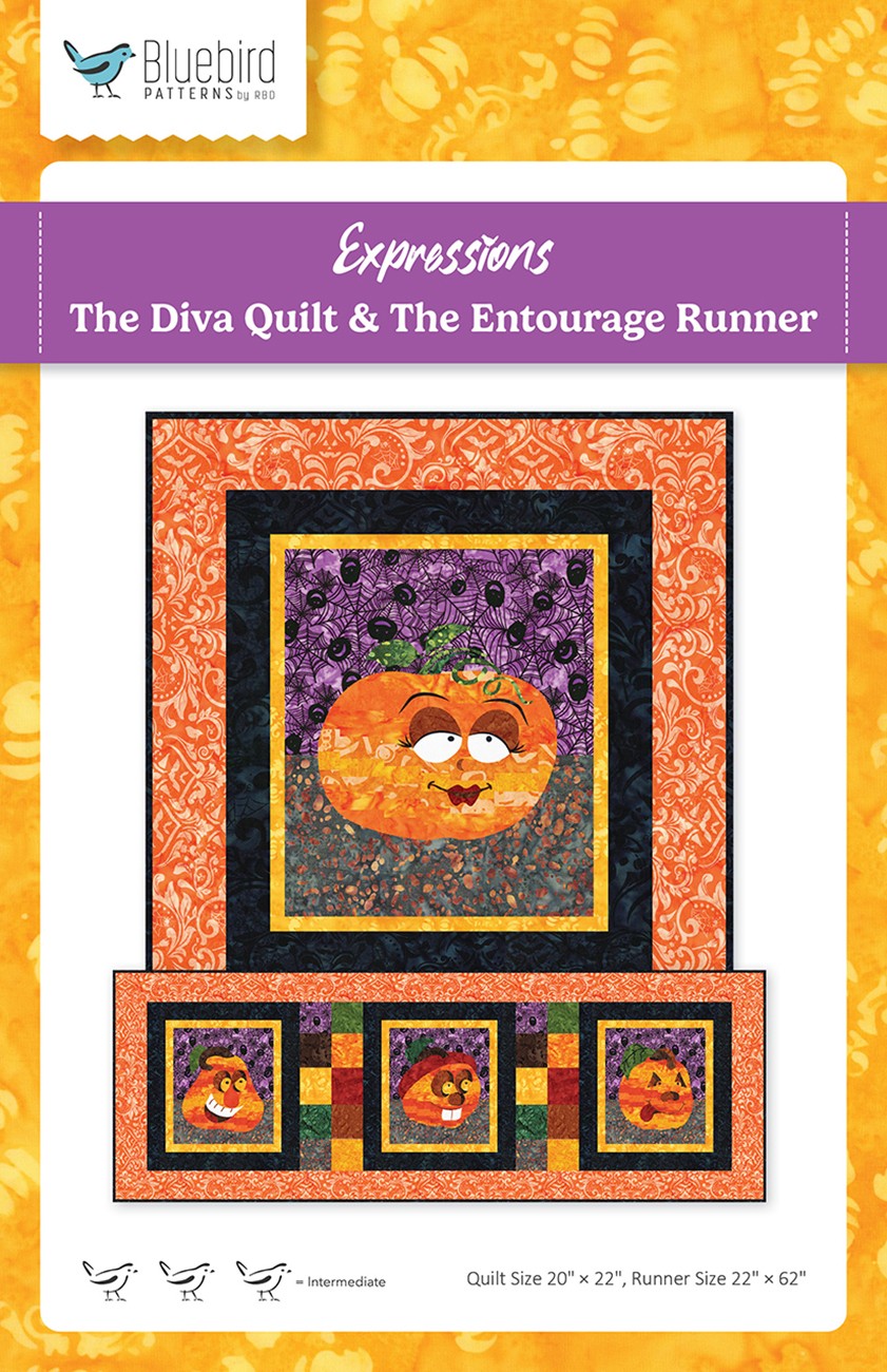 Bluebird Patterns The Diva Quilt and The Entourage Runner Pattern