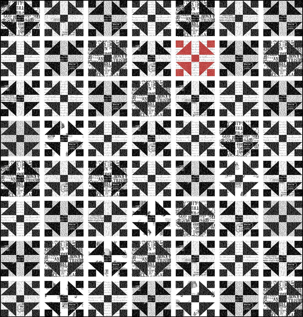 J. Wecker Frisch Cross Within a Cross Quilt Pattern