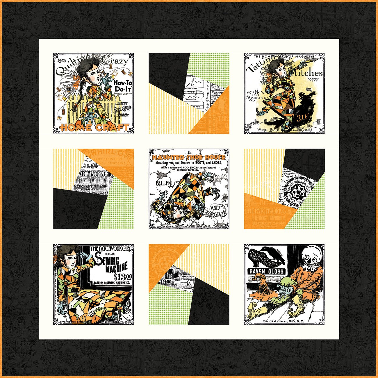 J. Wecker Frisch Scraps Crazy Quilt Pattern