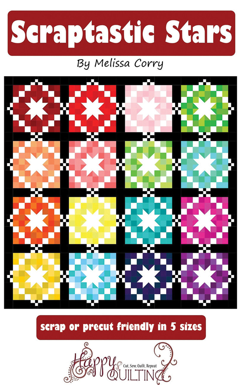 Scrapstastic Stars by Melissa Corry of Happy Quilting