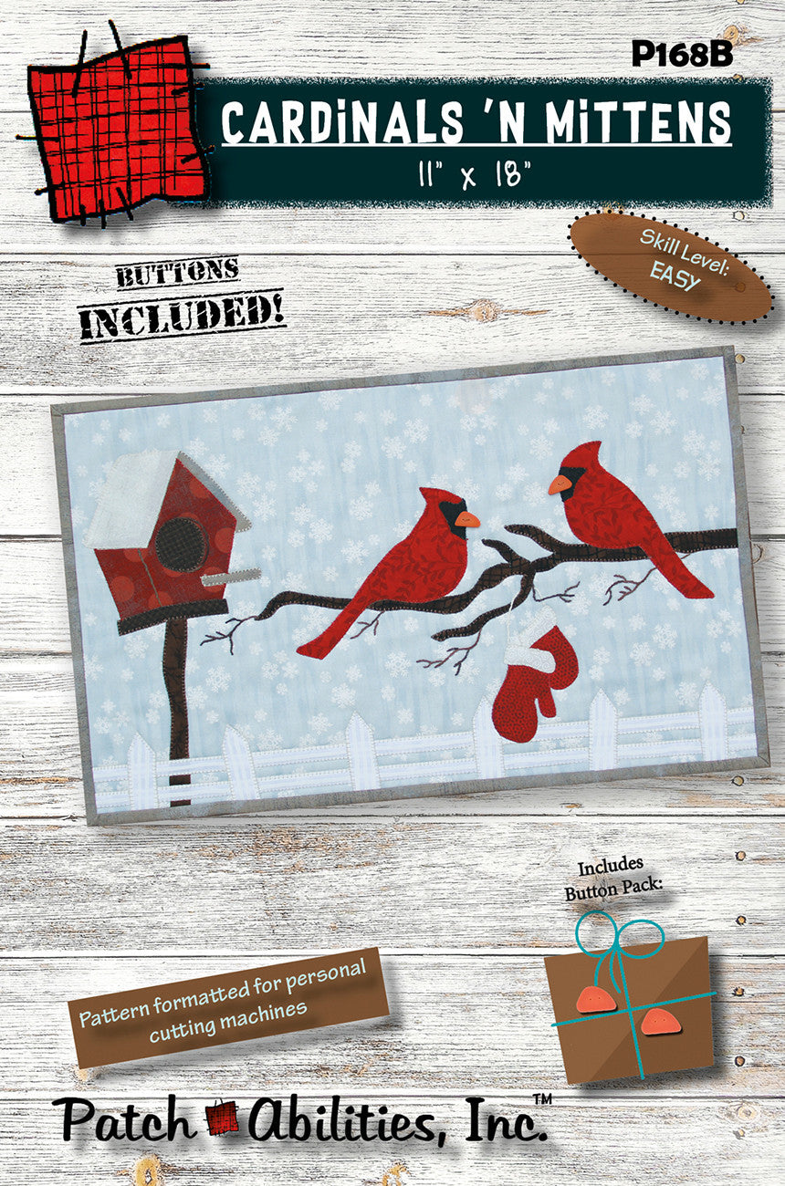 Cardinals N Mittens With Buttons