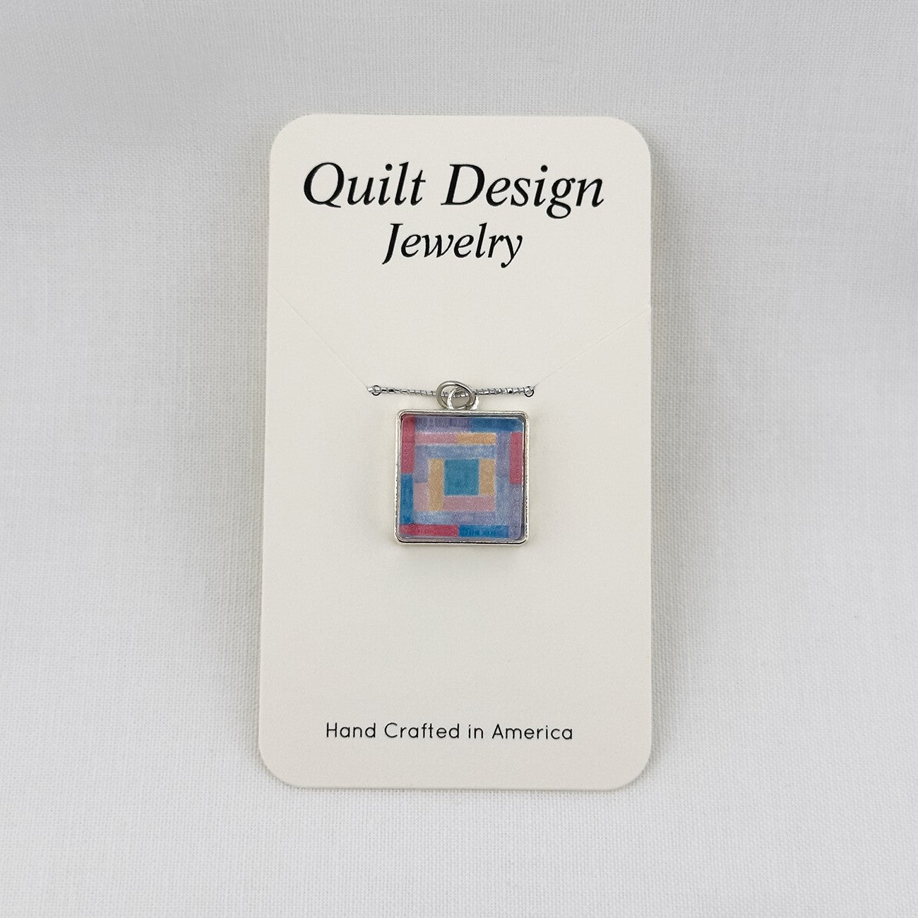 Quilt Pendants Log Cabin Rainbow